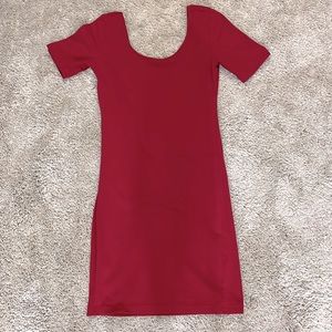 Fashion Nova | Short sleeve Bodycon Dress | Red | Small